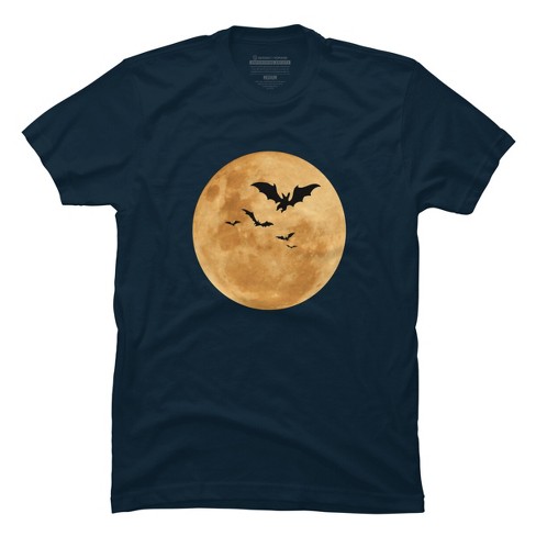 Men's Design By Humans Halloween - Moon By Monkeystore T-shirt - Navy ...
