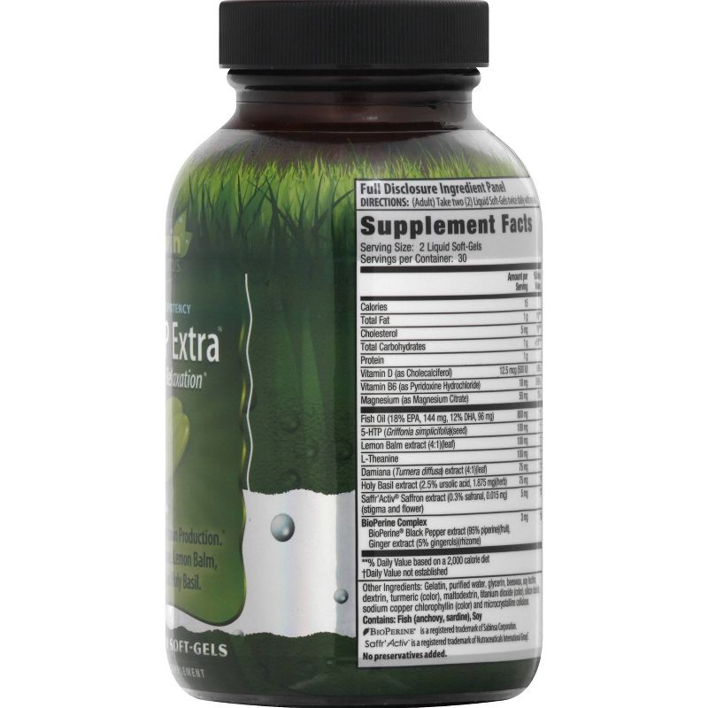 Irwin Naturals Double Potency 5-HTP Extra Dietary Supplement Liquid Softgels - 60ct, 3 of 6