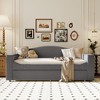 Twin/Full Size Upholstered Daybed with Storage Armrests, Trundle and Latest Integrated Bluetooth Audio System - ModernLuxe - 2 of 4
