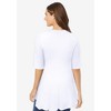 Woman Within Plus Size Elbow Sleeve V-Neck Fit And Flare Tunic - 3 of 4