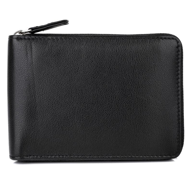J. Buxton Emblem Zip-Around Billfold Leather Wallet - Black, 2 of 8