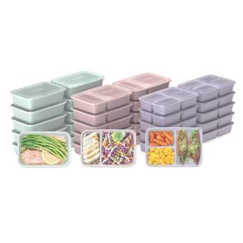 Bentgo Meal Prep Kit, 1, 2, & 3-Compartment Containers, Microwavable - 60pc