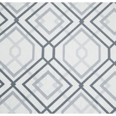 Charcoal Geometric and Solid Light-Filtering Cotton Linen Window Panels