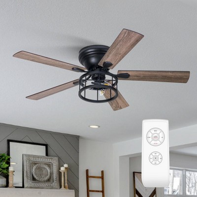 Airsurfer 52''5-Blade Flush Ceiling fan with Light Kit and Control Included