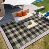 8x10 Outdoor Plastic Straw Rug, Reversible Plaid Patio Rug Waterproof Modern Geometric Outdoor Carpet Foldable Picnic Mat for Garden Rv Porch Balcony - 4 of 4