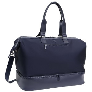 Max Studio Sport Nylon & Faux Leather Drop Bottom Duffel Bag - 1 of 4