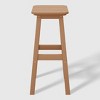WestinTrends Malibu 29" All Weather Hdpe Outdoor Patio Square Backless Bar Stool (Set of 3) - 4 of 4