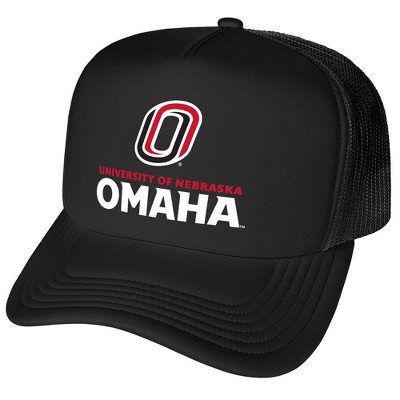 Official University of Nebraska at Omaha Primary Logo Foam Snapback Trucker Hat - for Men and Women Black, Black, One Size