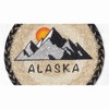 Earth Rugs Alaska Round Coaster – 7" Jute Braided Mat Featuring Moose, Bear & Mountain Silhouette in Rustic Forest Scene - 3 of 3