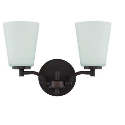 Sunset 2-Light 100W  Brighton Vanity in Provicial Bronze