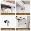 Whizmax 69.5" Wooden Wardrobe w/ 3 Drawers & Hanging Rod - 2-Door Rattan Storage Cabinet for Bedroom - 4 of 4