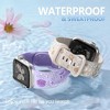 HTUTWOO Floral Band Compatible with Apple Watch Bands 38/40/41/42mm, Flower Engraved Silicone Inlay Dressy Strap for iWatch Series Ultra - 4 of 4