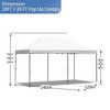 Maggift Canopies and Gazebos, Instant Setup Shade for Camping, Parties or Outdoor Events, Easy to Set Up and Take Down, White，240"*120"*132" - 2 of 4