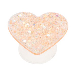 Unique Bargains Sequin Heart Adhesive Phone Grip Orange 1 Pc - 1 of 4