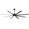 Airsurfer Oversized 84'' Color-Changing Integrated LED Matte Black with Black Blades Ceiling Fan With Light - Remote Included ( 8 -Blade ) - 3 of 4
