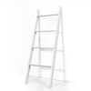 Gymax 4-Tier Ladder Shelf Wall Leaning Blanket Ladder Wooden Quilt & Throw Holder Rack Decorative Towel Storage Shelf White Pine Wood Blanket Stand - 2 of 4