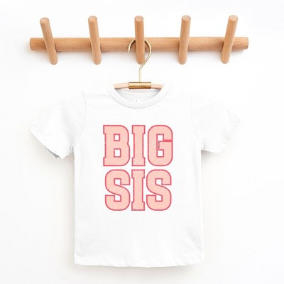 The Juniper Shop Big Sis Distressed Toddler Short Sleeve Tee