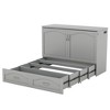 Whisen Pulley Structure Design Murphy Bed, Folded into a Cabinet with Drawer and USB Ports - 4 of 4