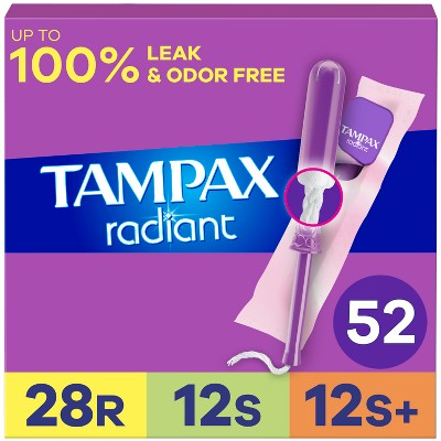 Tampax Radiant Tampons - Regular/Super/Super Plus - Unscented