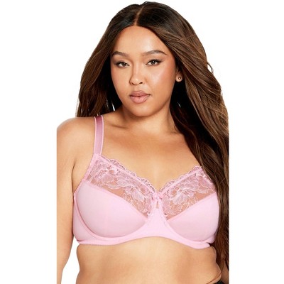 Avenue Women's Embroidered Full Support Underwire Bra