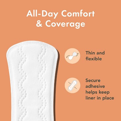 Rael Organic Cotton Cover Panty Liners Regular - 20ct