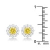 Slickblue Classic Rhodium Bridal Earrings, 2.52 Ct. CZ, 10mm, Butterfly Back, Women's Jewelry, 9 Color Options - 2 of 2
