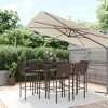 vidaXL - Modern 7-Piece Patio Bar Set with Rectangular Table - Weather-Resistant Outdoor Garden Furniture - Brown PE Poly Rattan Bar Table and Stools - 2 of 4