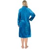 PAVILIA Womens Housecoat Zip Robe, Fleece Zipped Up Front Bathrobe, Plush Warm Long Zipper House Coat Lounger Pockets - 2 of 4