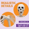 Joyfy 1/2/5/10 PCS 16" Posable Skeleton Halloween Decorative Props for Indoor/Outdoor Halloween Decorations Graveyard Haunted House Spooky Scene Party - 2 of 4