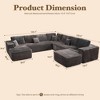 HOMLUX U-Shape Modular Sectional Sofa Couch, 27" Deep Seat Modern Minimalist Couches for Living Room, Style 4 - 3 of 4