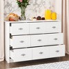 FUFU&GAGA Horizontal Dresser Classic 9 Drawer White Dresser Spacious Storage Space - 3 of 4