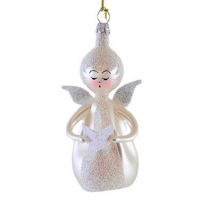Italian Ornaments 4.0 Inch Angel In White With Book Baby Baptism Ornament Tree Ornaments