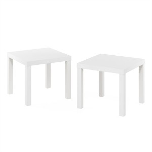 Furinno Classic Homey Square Side Table, Set of 2, White - 1 of 1