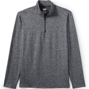 Lands' End Unisex Rapid Dry Space Dye Quarter Zip Pullover Shirt - 1 of 2
