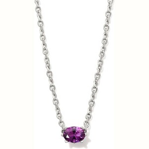 Elegant Cailin Pendant Necklace Stylish Jewelry for Women RHODIUM - PURPLE CRYSTAL - 1 of 4