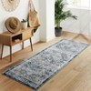 Vintage Rug Soft  Non Slip Plush Carpet Low Pile Stain Resistant Floor Cover Oriental Accent  Rug for Living Room Bedroom Nursery,Blue/2'3"x7'3" - 3 of 4