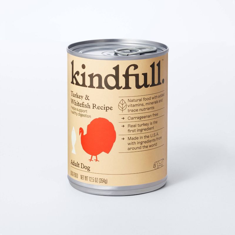 Turkey and White Fish Recipe for Healthy Digestion Adult Wet Dog Food - Kindfull™, 1 of 7