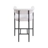 Meridian Furniture,Malin Cream Boucle Fabric Counter Stool, Set of 2 - 4 of 4