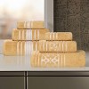 Zero Twist Cotton Solid and Floral Jacquard 6 Piece Bathroom Towel Set by Blue Nile Mills - 2 of 4