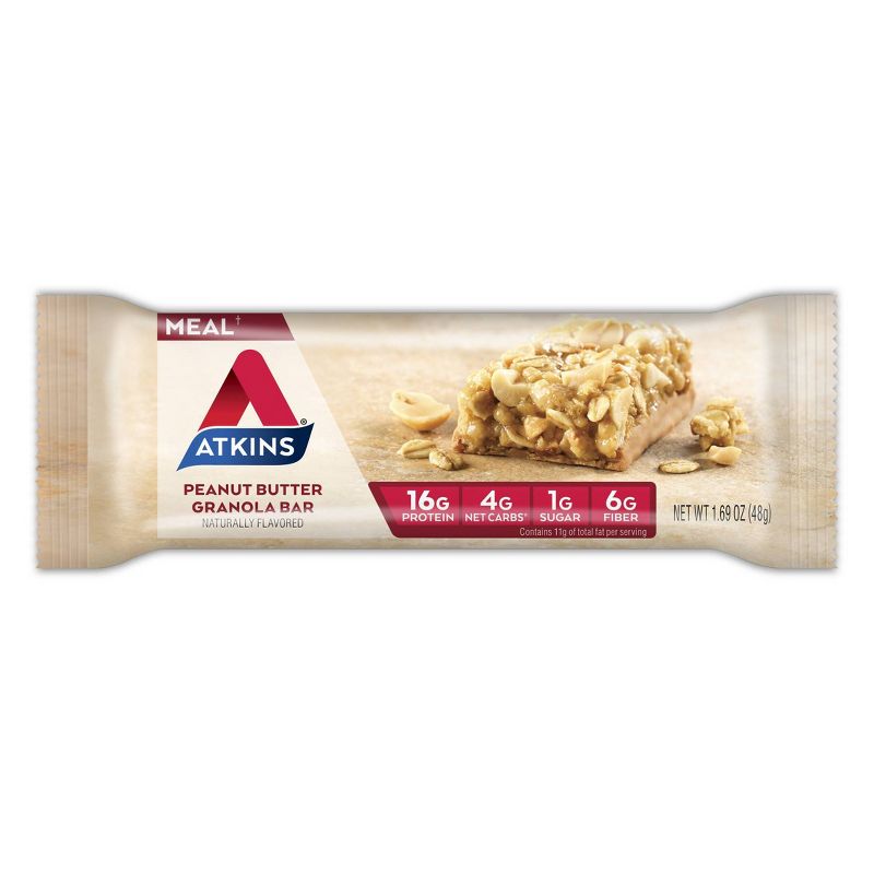 Atkins Peanut Butter Granola Protein Meal Bar - 5ct/8.47oz, 3 of 8