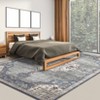 Washable Rug Vintage Oriental Distressed Rug Non Slip Non Shedding Rug Retro Medallion Foladable Rugs Low Pile Carpet for Bedroom Living Room Nursery - 4 of 4