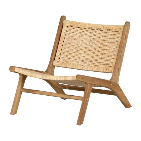 Balka Rattan Lounge Chair Rattan - South Shore: Teak Wood, Boho-chic, Indoor Furniture : Target