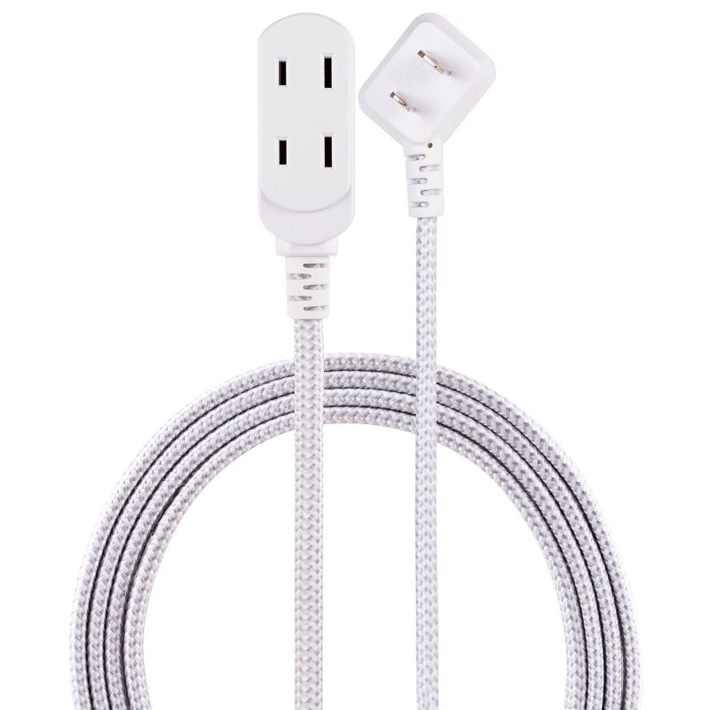 Cordinate 15&#39; 3 Outlet Polarized Extension Cord Gray, 1 of 10