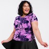 Calypsa Women's UPF 50+ Short Sleeve Adele Swim Top - 3 of 4