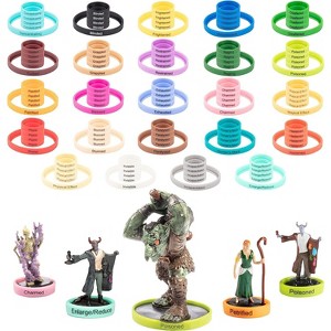 Monster Protectors Flexible Status Effect Markers - 120 Rings, 24 Different Conditions - ONLY Brand that Fits Large and Standard Minis - For RPG Games - 1 of 4