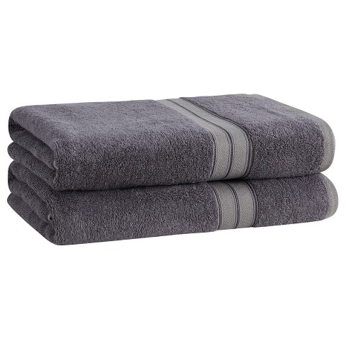 4 Piece Bath Towel Set, Rayon From Bamboo And Cotton, Plush And Thick,  Solid Terry Towels With Dobby Border, Cocoa - Blue Nile Mills : Target