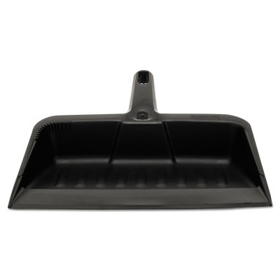 Rubbermaid Commercial FG200500CHAR 8.25 in. x 12.25 in. Heavy-Duty Polypropylene Dustpan - Charcoal