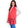 Anna-Kaci Women's Elegant Floral Embroidered Sheer Scarf with Lightweight Textured Fabric Overlay for Sophisticated Style - 3 of 4