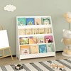 4-Tier Kids Bookshelf, Corner Storage Rack, Wooden Bookshelf for Infants and Toddlers, Stable Toddler Book Display Rack for Classrooms, Playrooms - 3 of 4