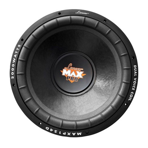 Lanzar Pro 15 Inch Round 2000 Watt Powerful Performance Dual 4 Ohm Vehicle Truck Car Subwoofer System (single Subwoofer) : Target